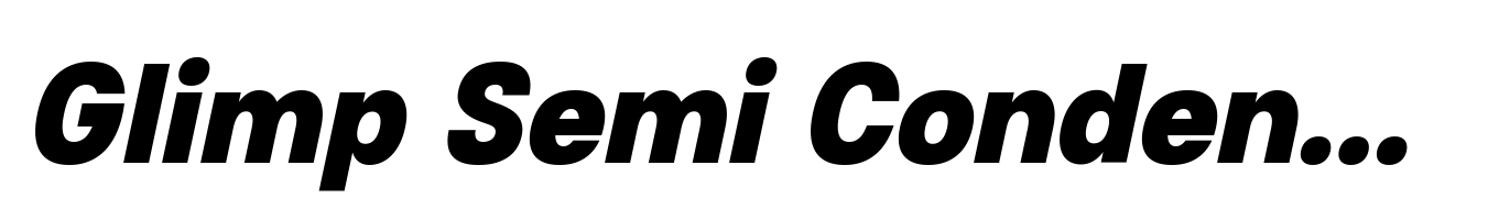 Glimp Semi Condensed Black Italic